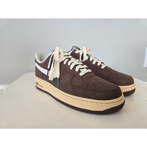Nike Air Force 1 Low Mocha Brown Cream Sail Men’s Size 9 Streetwear RARE - Picture 6 of 9